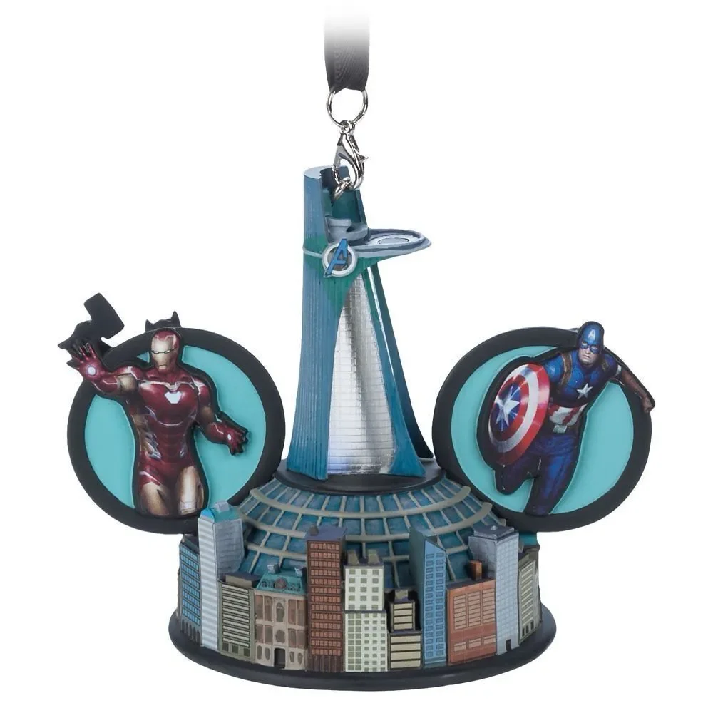 Marvel Avengers Light-Up Mickey Ear Hat Sketchbook Ornament Disney Decor NEW